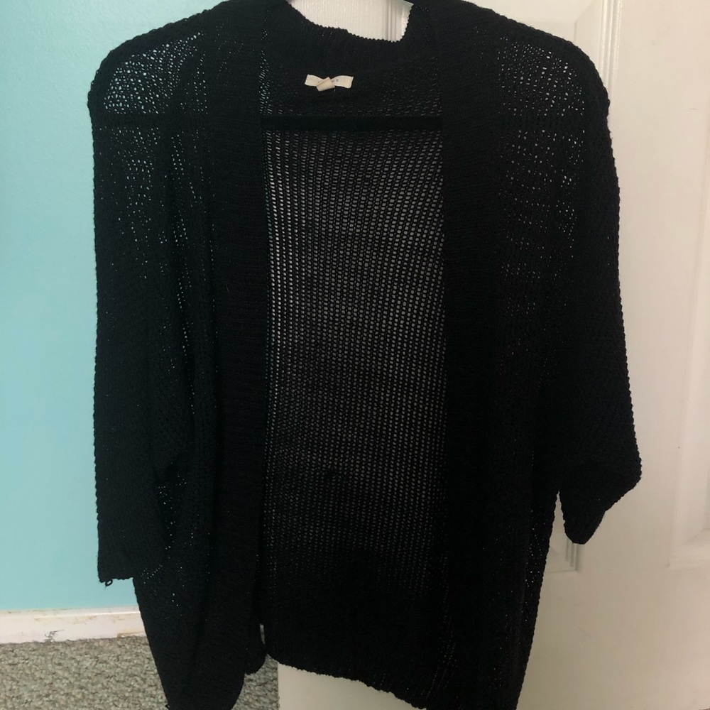 Black knit cardigan